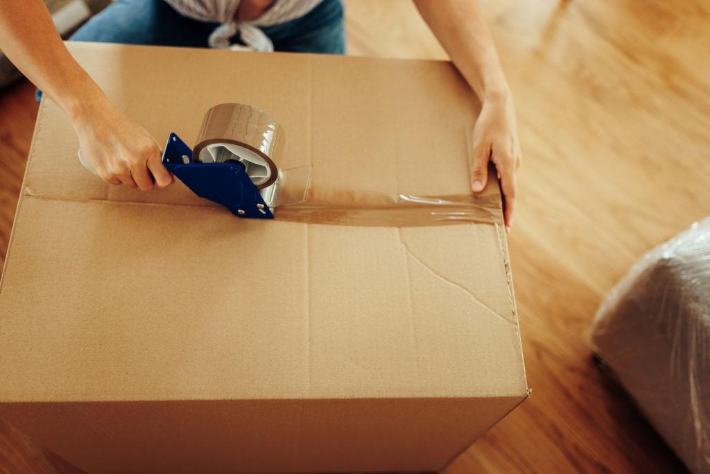 Moving boxes for stock imagery