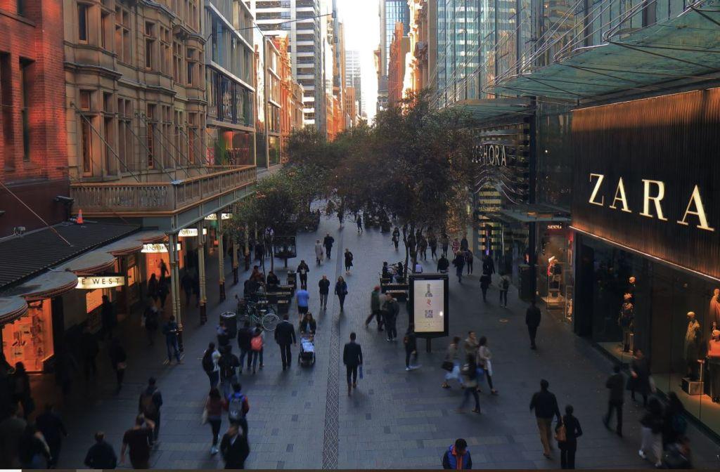 Pitt Street Mall, Sydney.