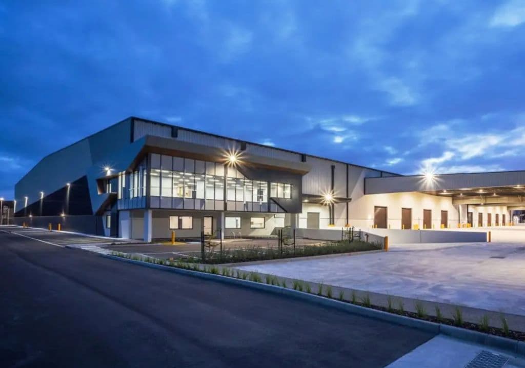 A distribution facility at the Merrifield Business Estate in Melbourne’s northern suburbs, speculatively built by Dexus and leased to RMA Automotive.